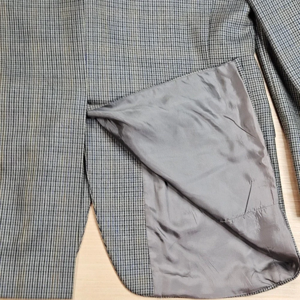 Chaps Ralph Lauren Blazer‎ Mens L Blue Silk Wool Houndstooth Sport Coat Canada